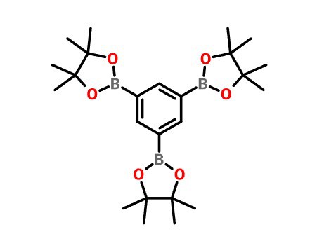 1,3,5-Tris(4,4,5,5-tetrametyyli-1,3,2-dioksaborolan-2-yyli)bentseeni CAS-NUMERO: {{ 11}}