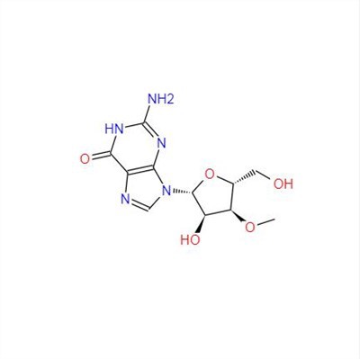 CAS:10300-27-3丨2-amino-9-[(2R,3R,4S,5R)-3-hydroksi-5-(hydroksimetyyli)-4-metoksioksolaani{ {10}}yl]-3H-puriini-6-one